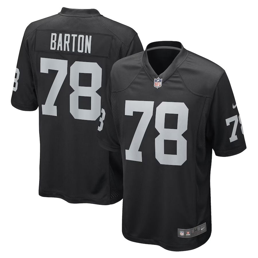 Men Las Vegas Raiders #78 Jackson Barton Nike Black Game Player NFL Jersey->oakland raiders->NFL Jersey